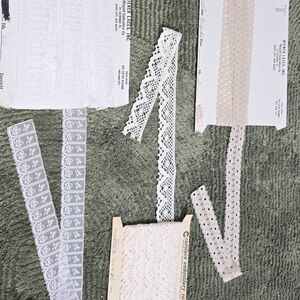 Large Lot of Vintage Lace Trims – White & Ivory Assorted Designs